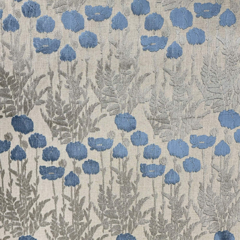 Camelia Floral Cut Velvet Fabric - Damask Floral Design, 56" Width (1 Yard)