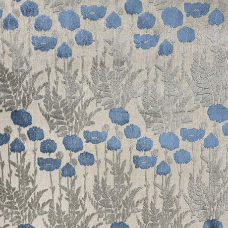 Camelia Floral Cut Velvet Fabric - Damask Floral Design, 56" Width (1 Yard)