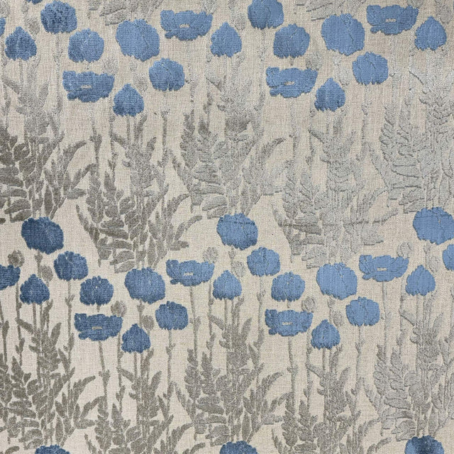 Camelia Floral Cut Velvet Fabric - Damask Floral Design, 56" Width (1 Yard)
