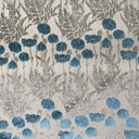 Camelia Floral Cut Velvet Fabric - Damask Floral Design, 56" Width (1 Yard)