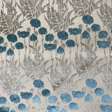 Camelia Floral Cut Velvet Fabric - Damask Floral Design, 56" Width (1 Yard)