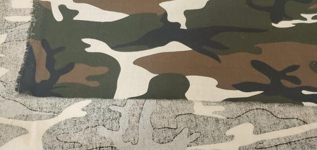 Army Camouflage Cotton Fabric - Camouflage Print, 58/60" Width (Yards)