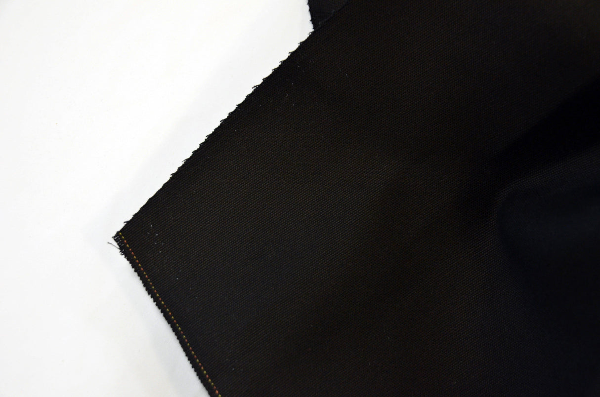 10 Oz 100 Percent Cotton Canvas Fabric - Bleached White, Dyed Black, 60" Wide (1 Yard)