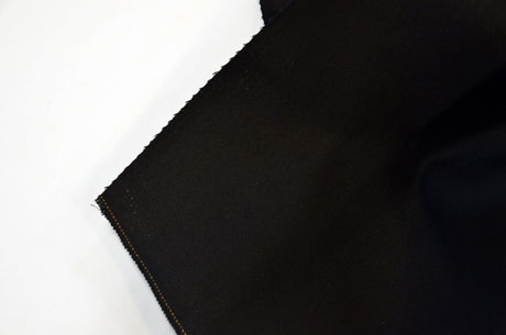 10 Oz 100 Percent Cotton Canvas Fabric - Bleached White, Dyed Black, 60" Wide (1 Yard)