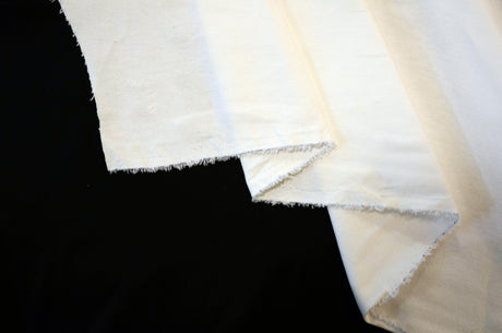 10 Oz 100 Percent Cotton Canvas Fabric - Bleached White, Dyed Black, 60" Wide (1 Yard)