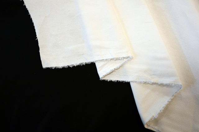 10 Oz 100 Percent Cotton Canvas Fabric - Bleached White, Dyed Black, 60" Wide (1 Yard)
