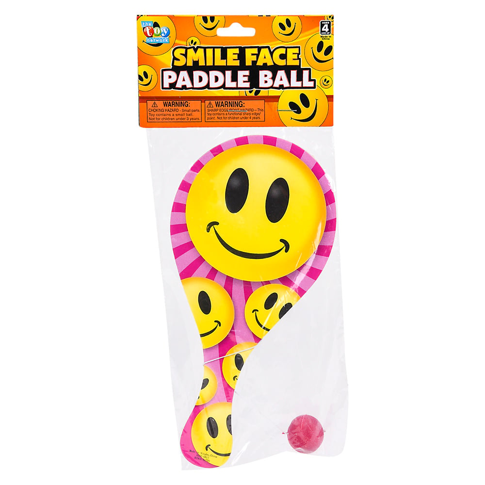 Smile Face Paddle Ball (1 DZ)