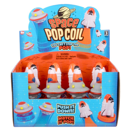 Pop-Coil Spaceship Toy (12 ct Display)