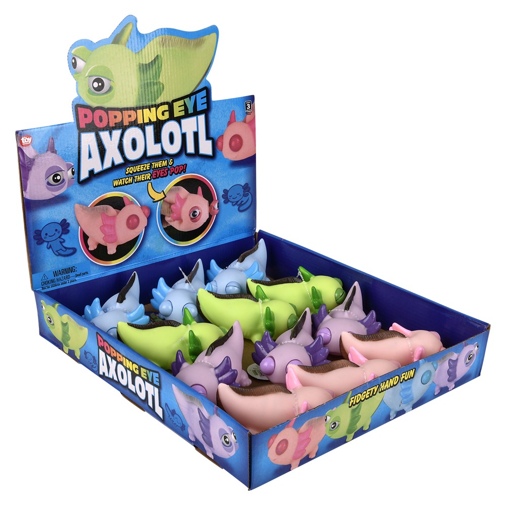 Popping Eye Axolotl Fidget Toy (12 Pc Display)