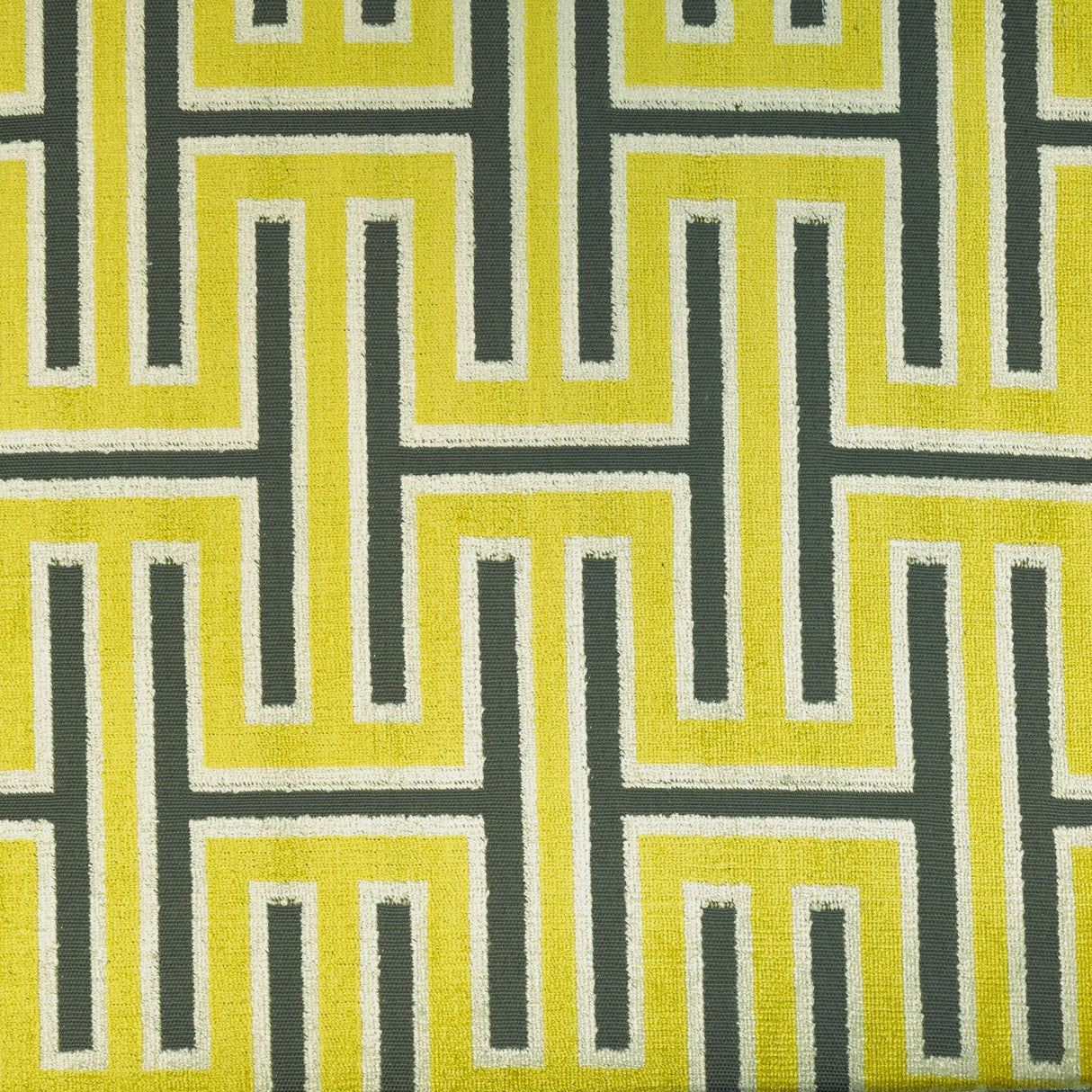 Cut Velvet Upholstery Fabric Muriel Geometric Pattern