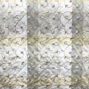 Caroline Embroidered Floral Silk Fabric - Apricot, Blueberry, Melon, Wheat, 54" Width (1 Yard)