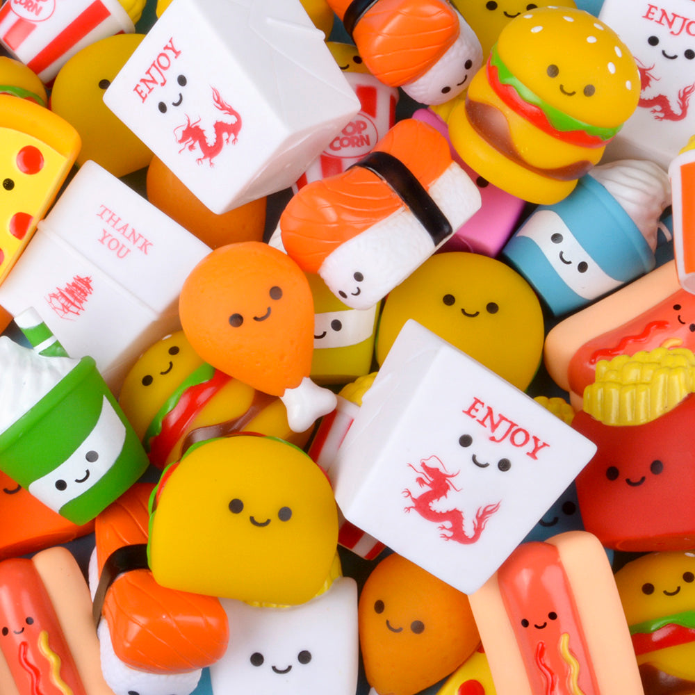 Rubber Fast Food Collectibles (50 Pc)