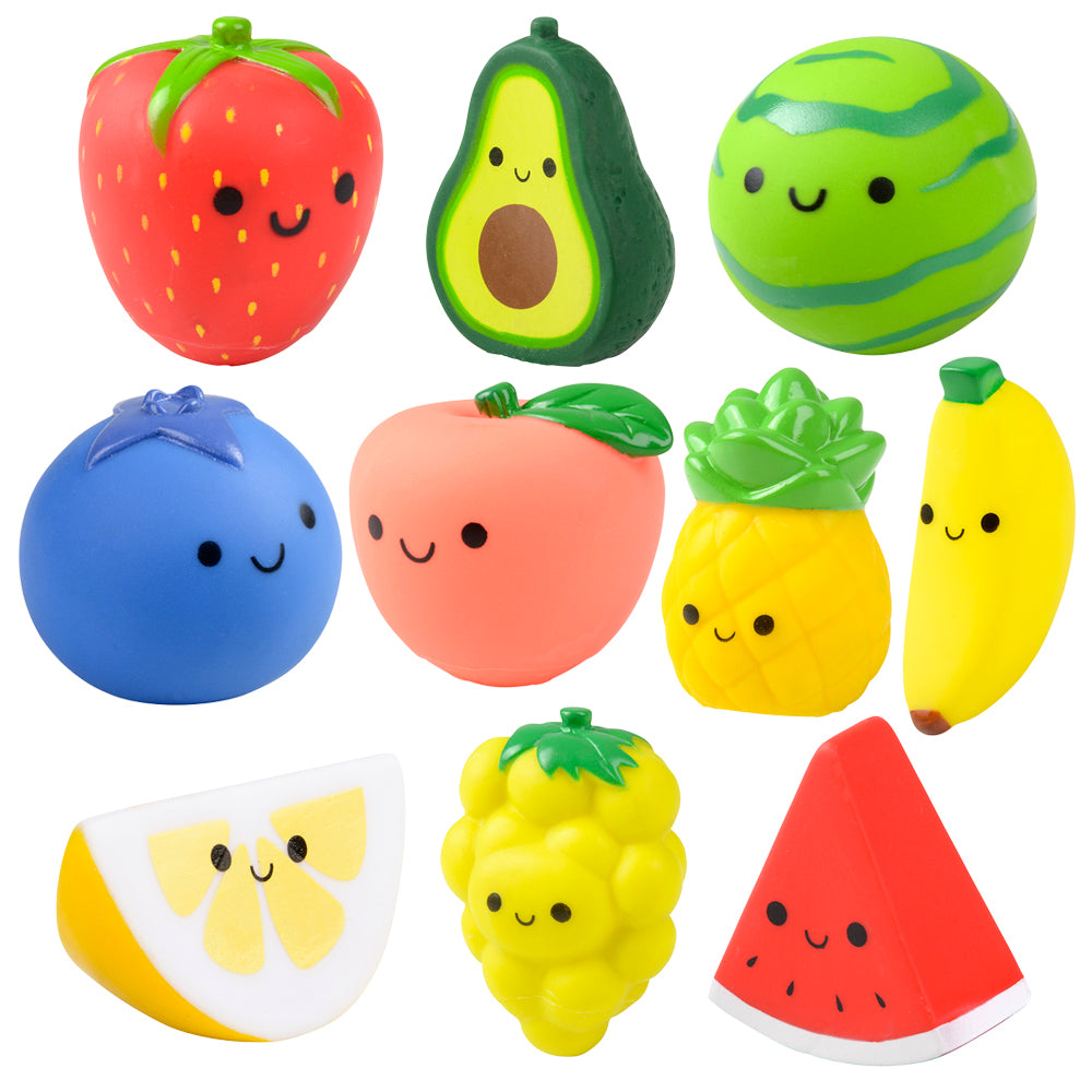 Mini Rubber Fruit Collectible (50 Pc Poly Bag)