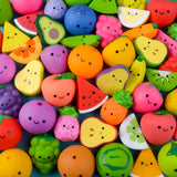 Mini Rubber Fruit Collectible (50 Pc Poly Bag)