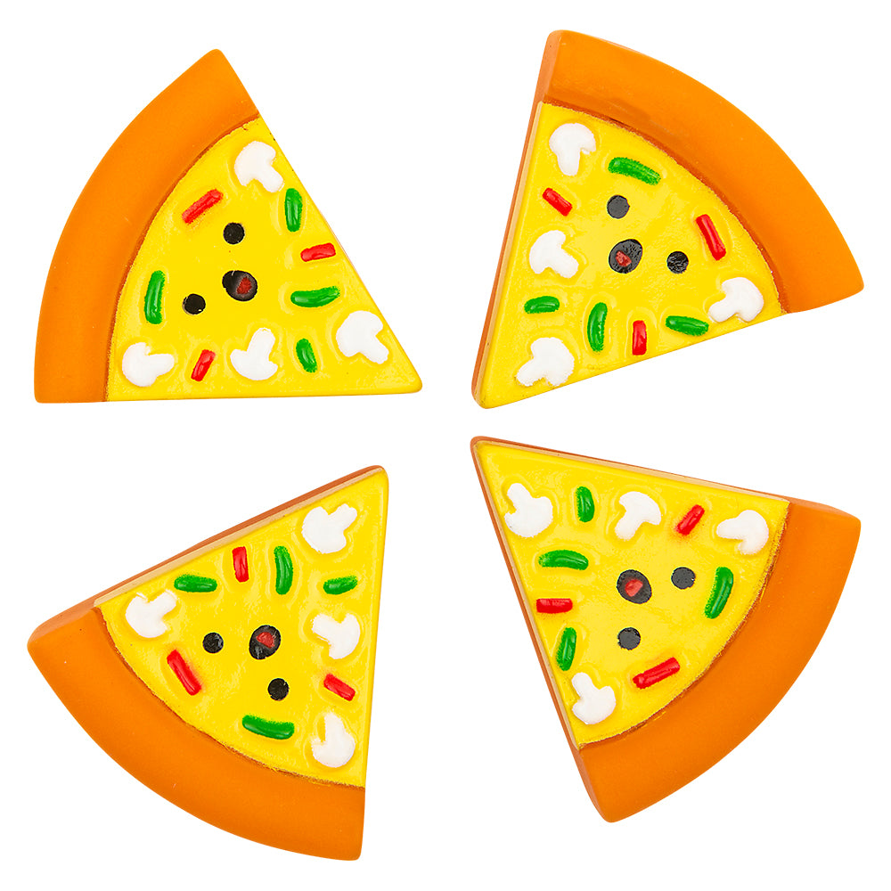 Rubber Pizza Assortment 2" (50 Pc Poly Bag)