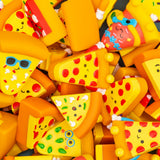 Rubber Pizza Assortment 2" (50 Pc Poly Bag)