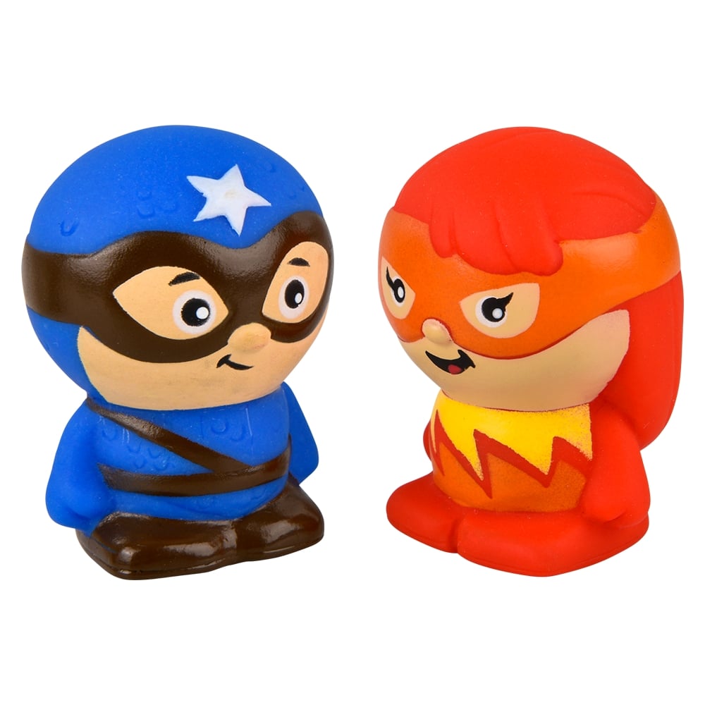 Rubber Superhero Assortment (48 Pc Poly Bag)
