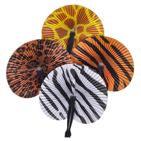 Safari Print Folding Fan (1 DZ)