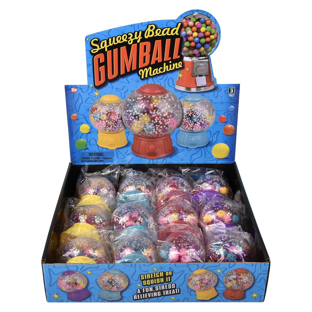 Squeezy Bead Gumball Machine 3.5" (1 DSP)