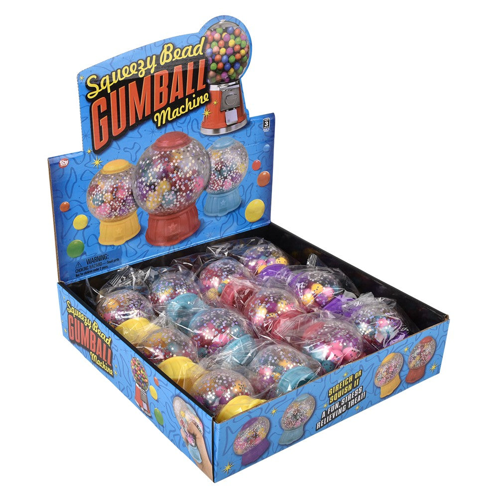 Squeezy Bead Gumball Machine 3.5" (1 DSP)