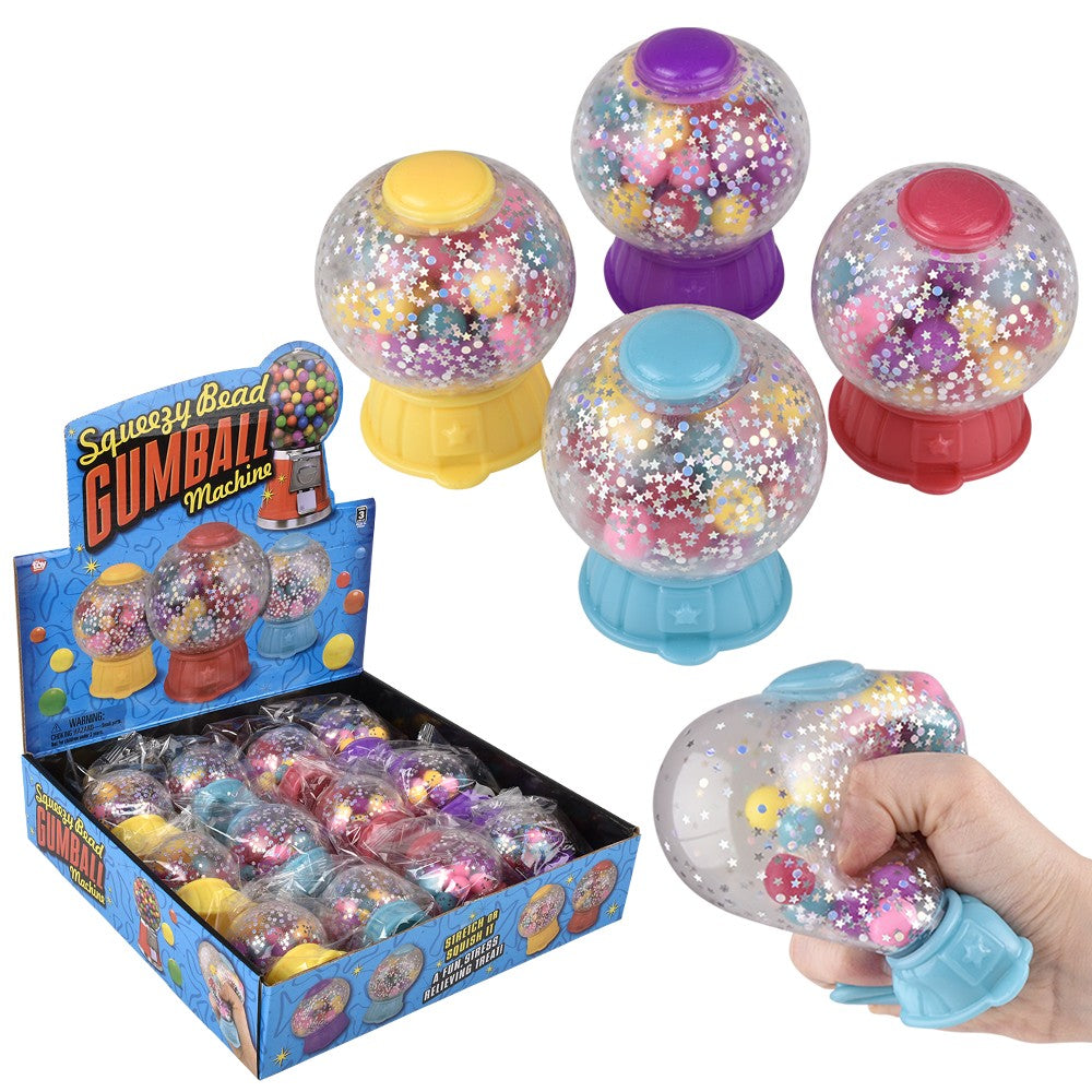 Squeezy Bead Gumball Machine 3.5" (1 DSP)