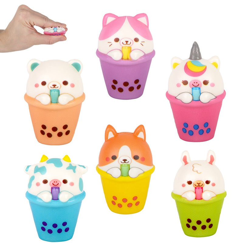 Micro Squish Bubble Tea Animals 2" (24 Pc Bag)