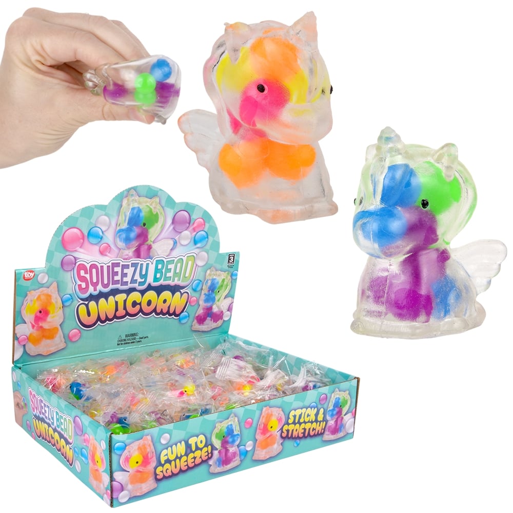 Squeezy Bead Unicorn (24 Pc Display)