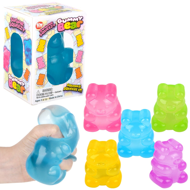 Squeezy Yummy Bear Fidget Toy (4" Display)
