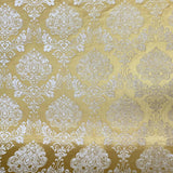 Casino Fabric 100 Percent Polyester Fabric - Tonal Damask, 56" Width (1 Yard)