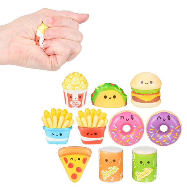 Micro Squish Fun Foods Fidget Toys (100 Pack)