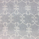 Casper Embroidered Sheer Fabric - Silver Metallic Bow Tie Pattern, 55" Width (1 Yard)