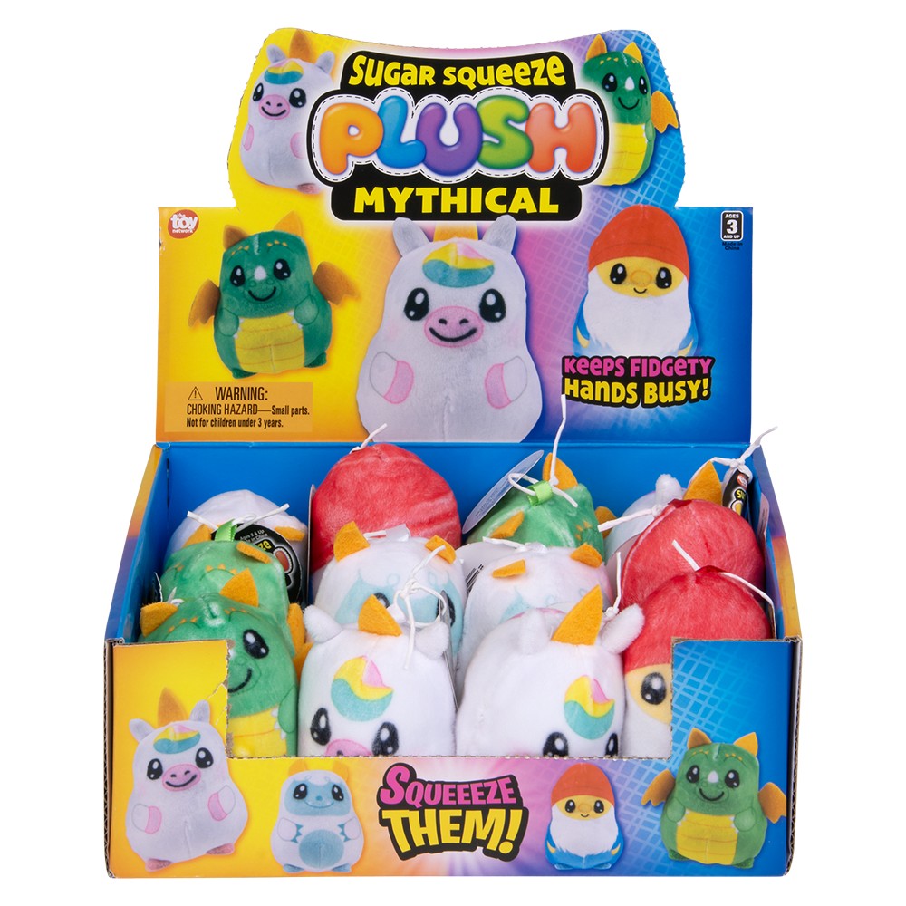 Mythical Plush Squeeze Toy Assortment (12 PC Display)