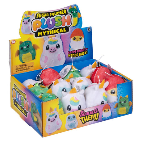 Mythical Plush Squeeze Toy Assortment (12 PC Display)