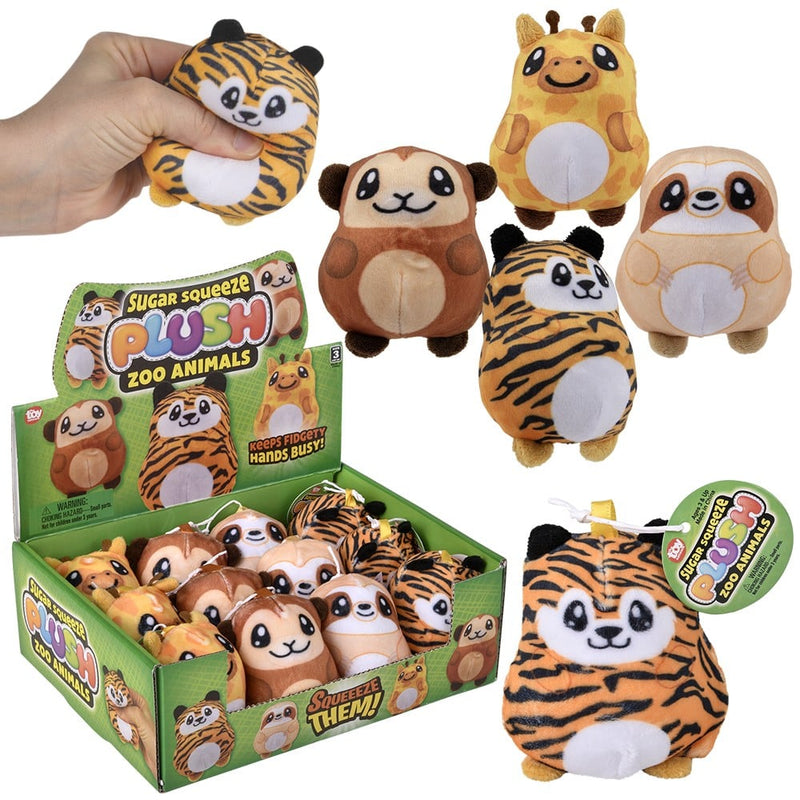 Sugar Squeeze Plush Zoo Assortment (12 PC Display)