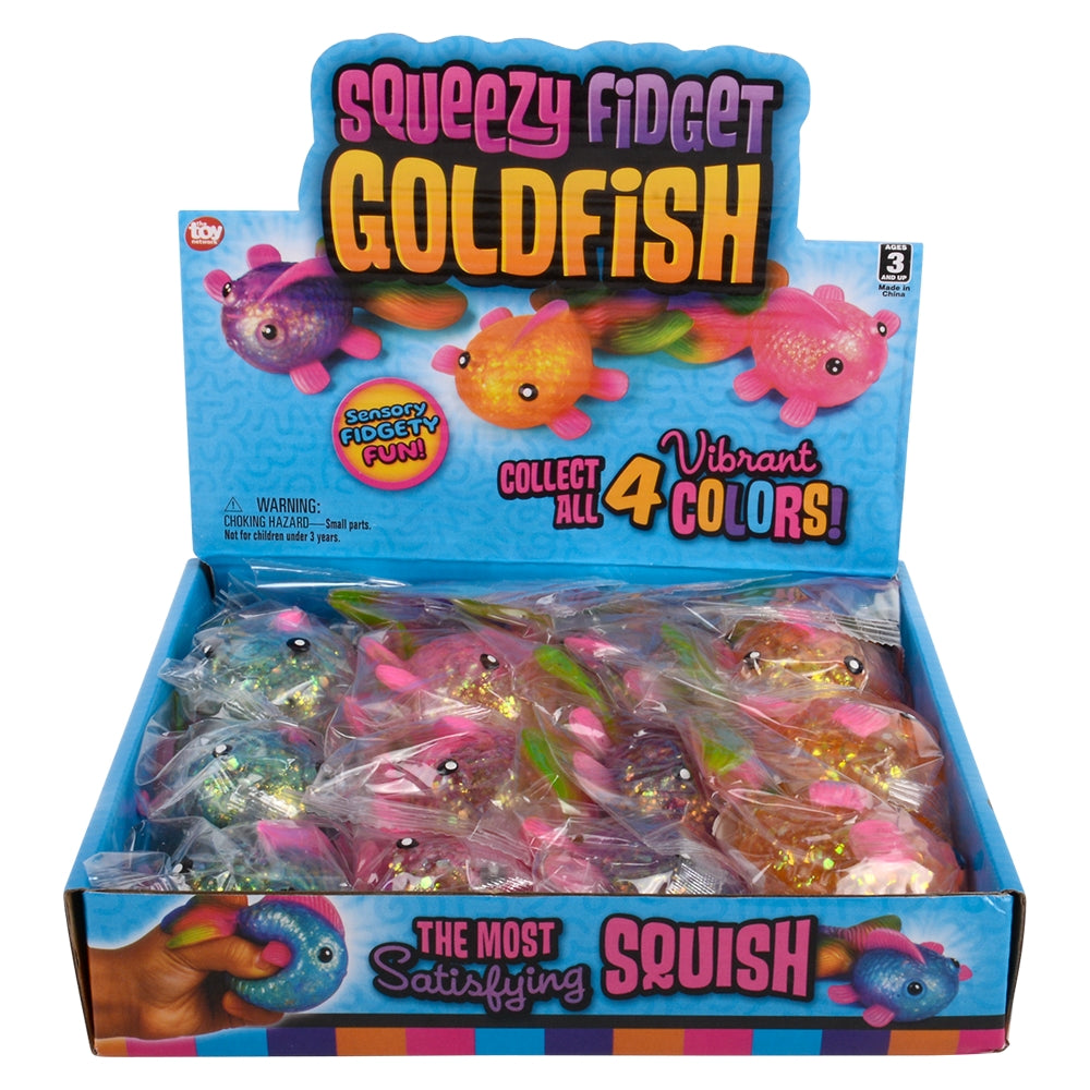 Squeezy Sugar Fidget Gold Fish (12 PC)