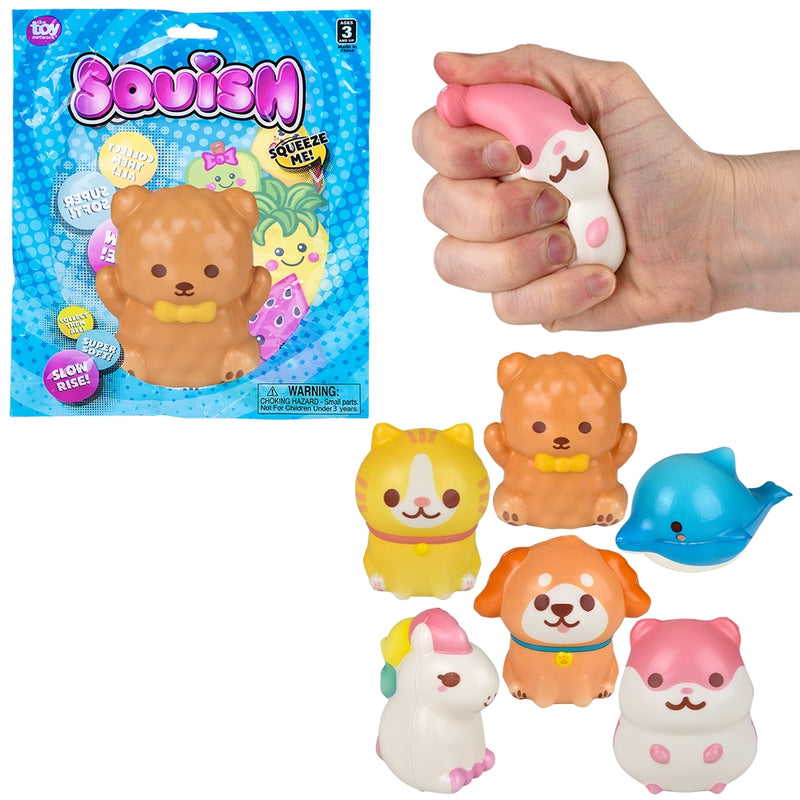 Squish Kawaii Animals 3.25" (1 DZ)