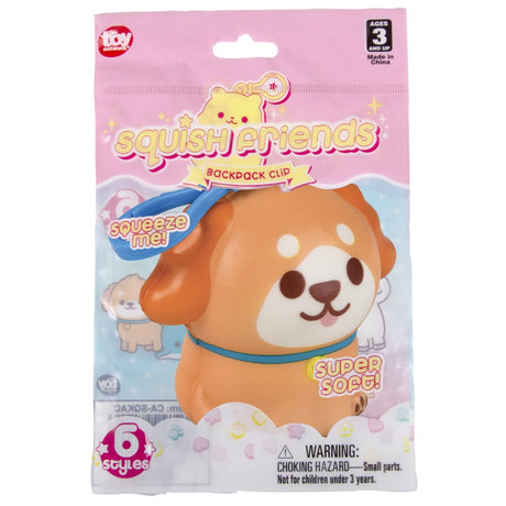 Squish Backpack Clip Kawaii Animals 3.25" (1 DSP)