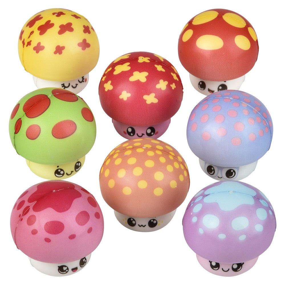 Micro Squish Mushroom Assortment (24 Pc Polybag)