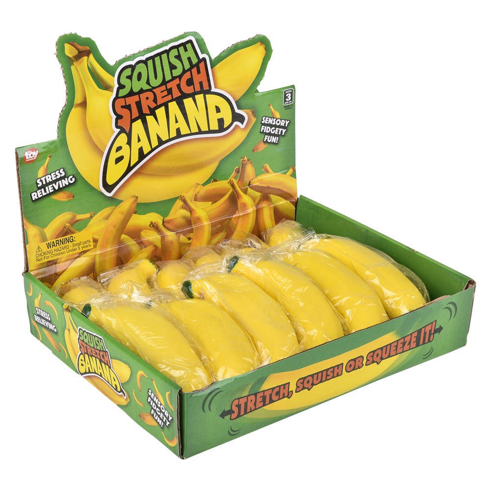 Stretch And Squeeze Banana 5.5" (12 PC Display)