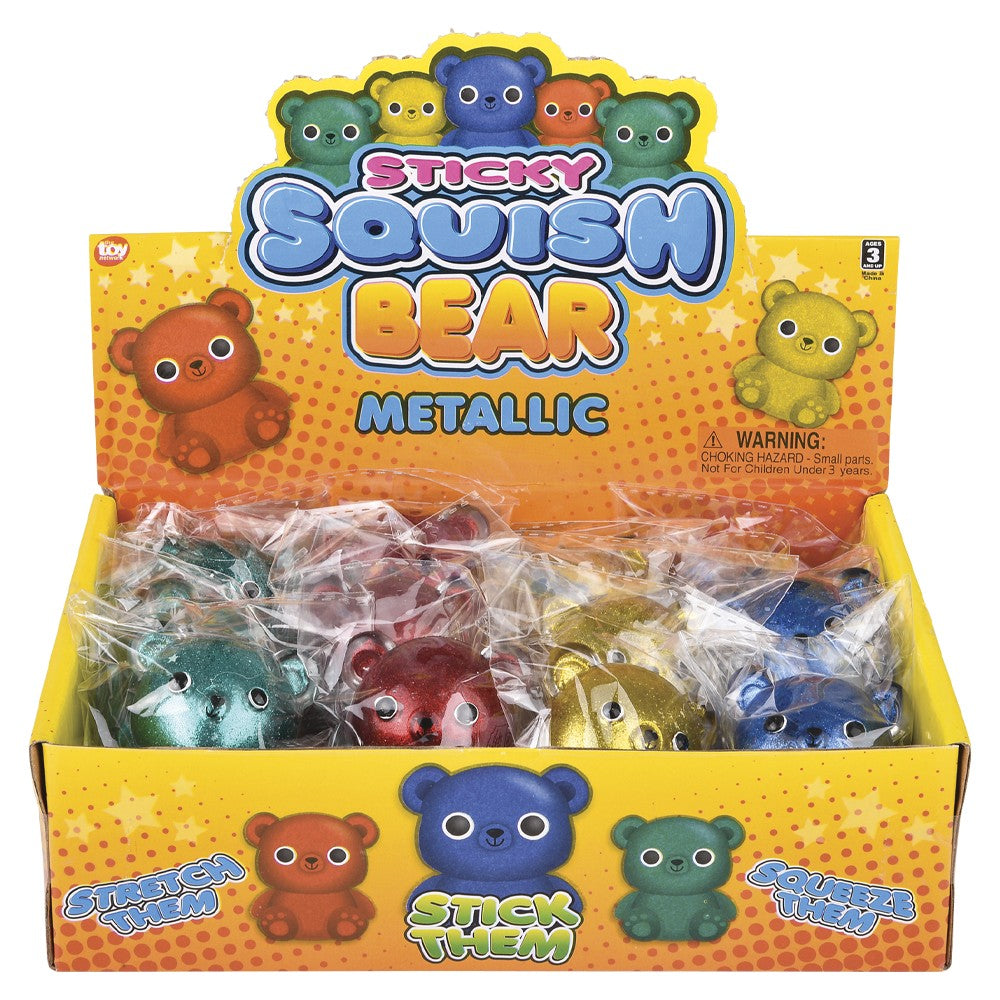 Squish Sticky Bear Fidget Toy (12 Display)