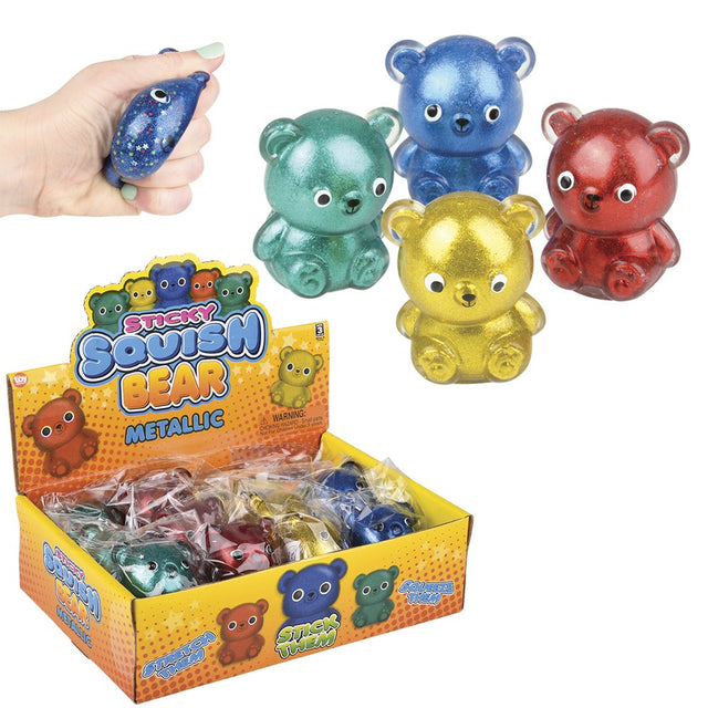 Squish Sticky Bear Fidget Toy (12 Display)