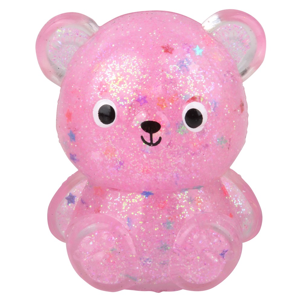 Squish Sticky Glitter Bear (12 Pc Display)