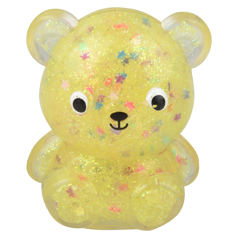 Squish Sticky Glitter Bear (12 Pc Display)