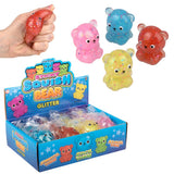 Squish Sticky Glitter Bear (12 Pc Display)