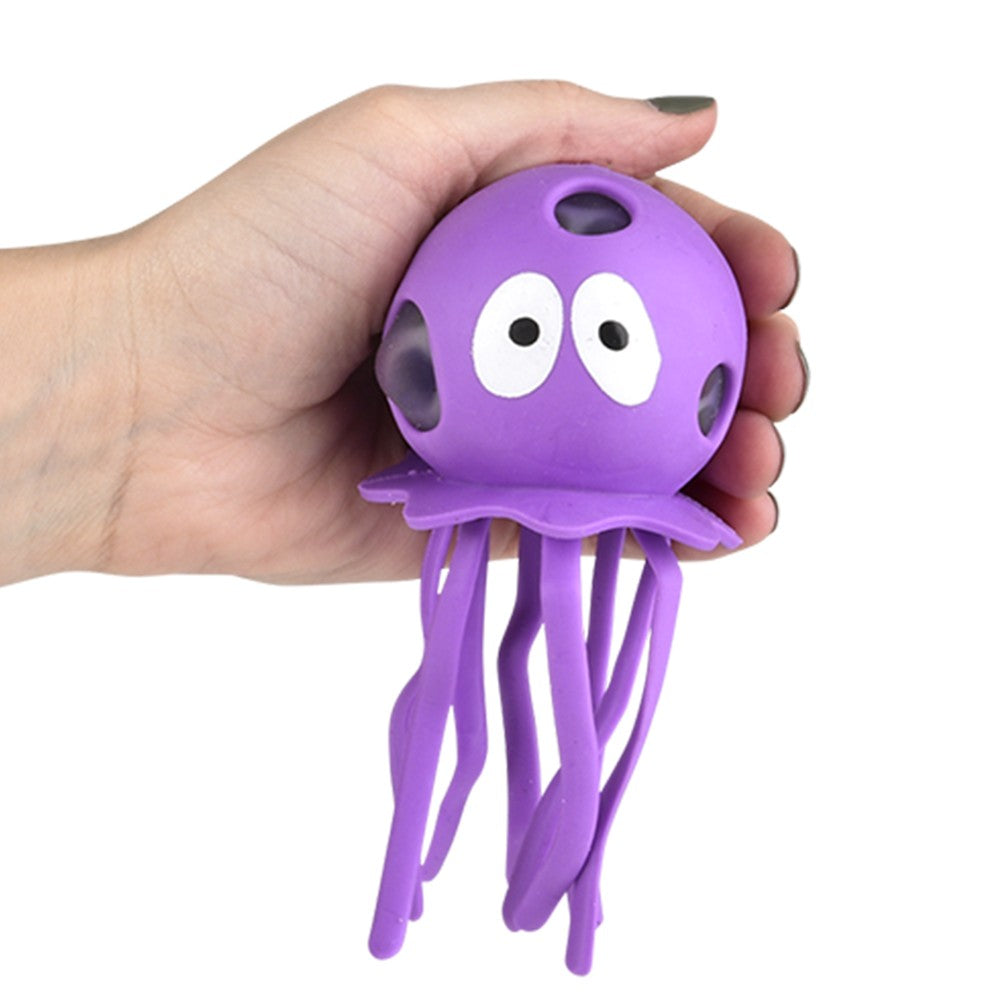 Squish And Stretch Beaded Octopus (12 Pc Display)