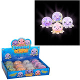 Light-Up Squish And Stretch Beaded Octopus (12 PC Display Box)