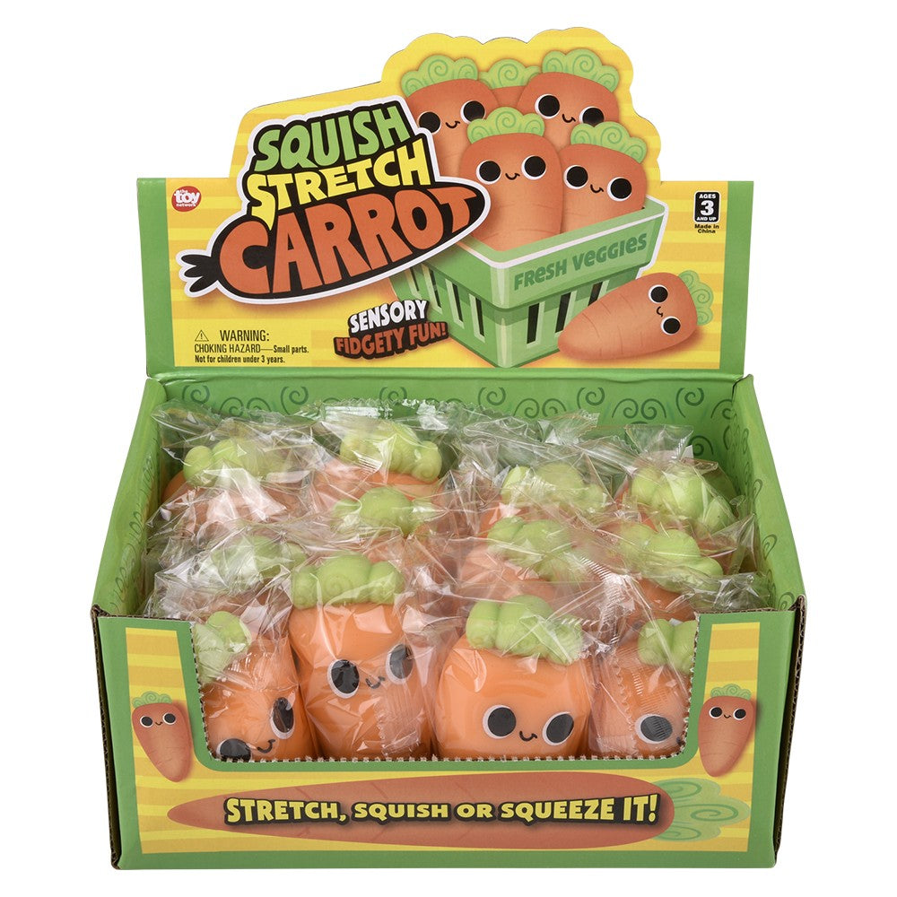 Squish Stretch Carrot 3.5" (12 PC Display)