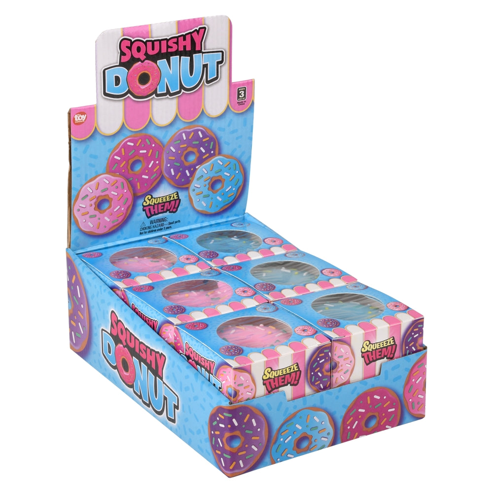 Squish and Stretch Donut Fidget Toys (12 PC Display)