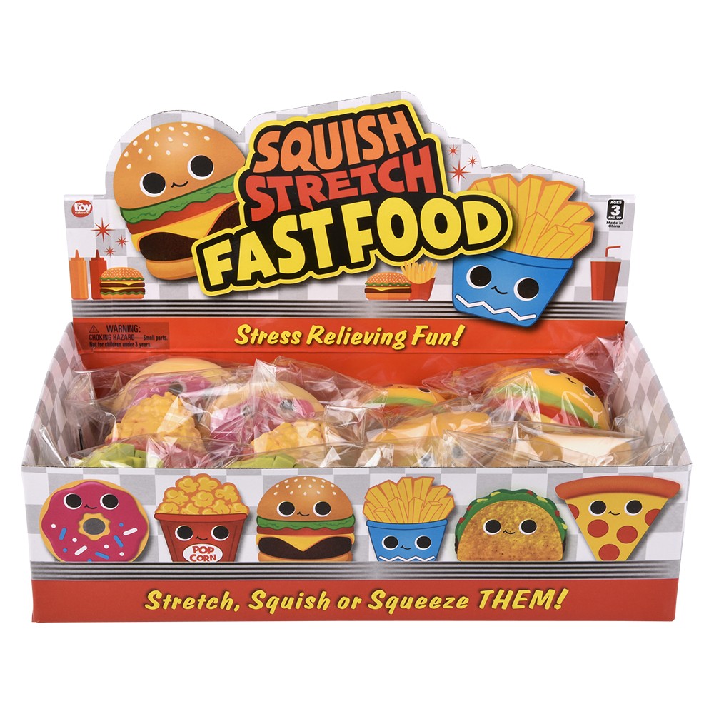 Squish And Stretch Fast Food (12 PC Display)