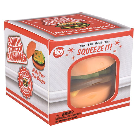 Squish And Stretch Hamburger (12 Pc Display)